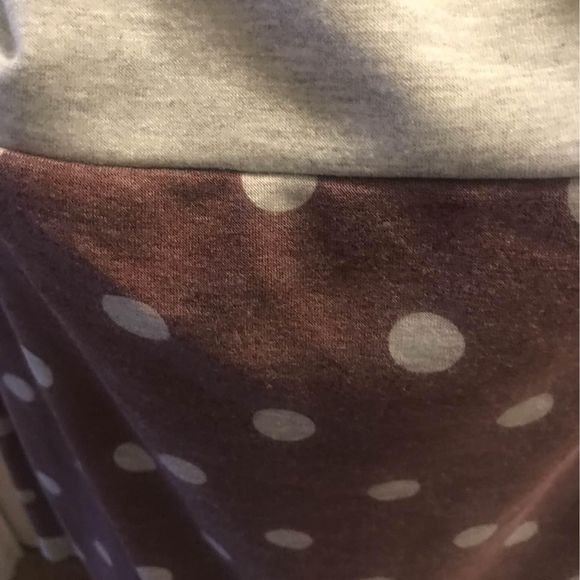 Women’s Plus Size 3x Blouse Polka Dot Mauve Gray Very Soft Material - Picture 3 of 5